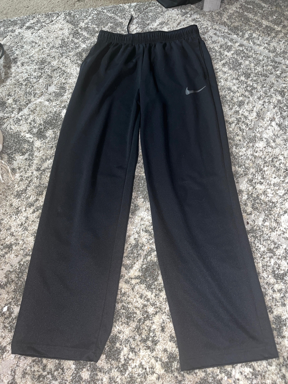 Nike Black Relaxed Athletic Pants with Swoosh